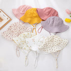 Floral Baby Bucket Hat UK Adjustable Infant Sun Cap