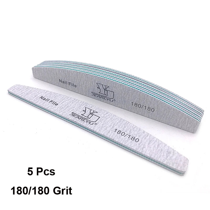 5Pcs Nail File Set Professional Grit Manicure Buffer Kit