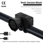 WEST BIKING 120dB Electric Bike Horn Rechargeable Waterproof Bicycle Bell