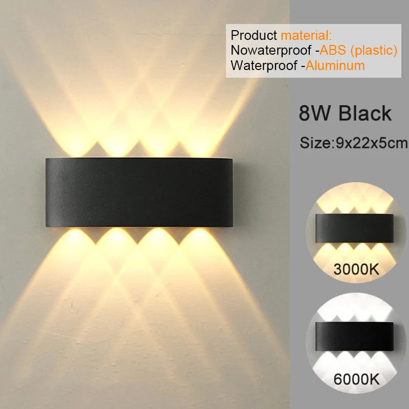 Modern LED Wall Sconce Up Down Indoor Outdoor Light