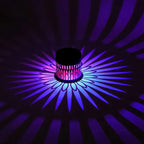 Solar LED Floral Wall Sconce Waterproof Outdoor Projection Garden Light