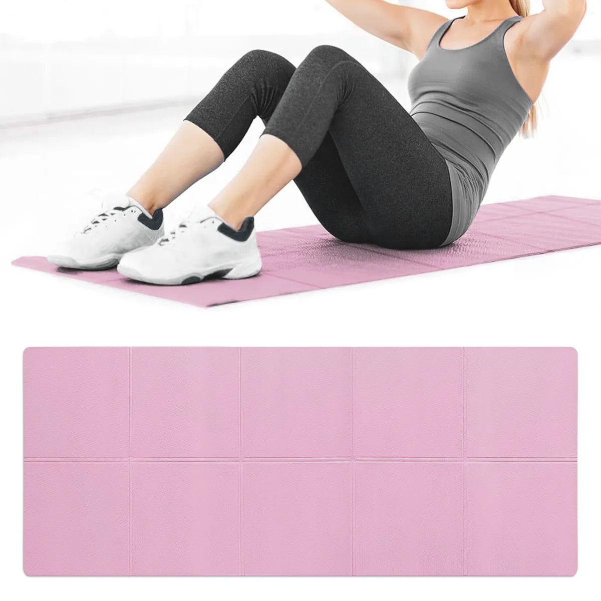 4MM EVA Yoga Mat Anti-Slip Fitness Mat for Pilates Gymnastics Exercise