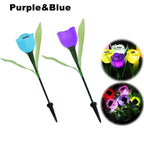 Solar Tulip Rose Flower Lights for Waterproof Garden Decor