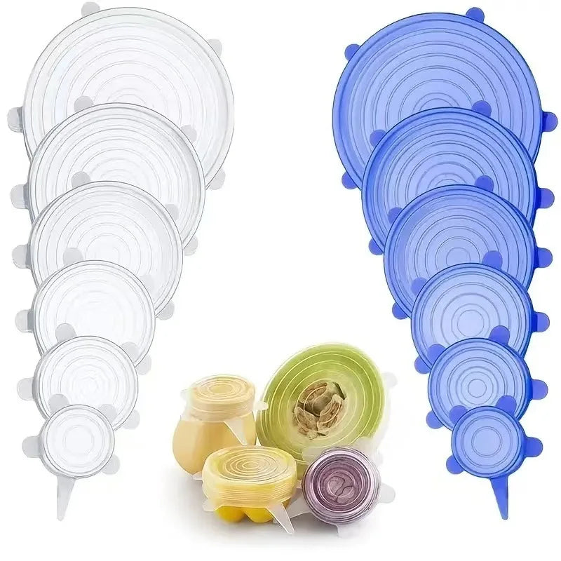 Silicone Stretch Lids 6Pcs Reusable Food Covers & Fresh Keeping Bowl Lids Secondary image