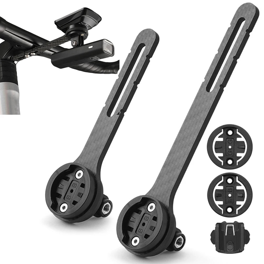 Carbon Fiber Bike Computer Mount GPS Speedometer Handlebar Bracket