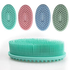 Baby Double-Sided Bath Brush Soft Silicone Hair & Body Brush
