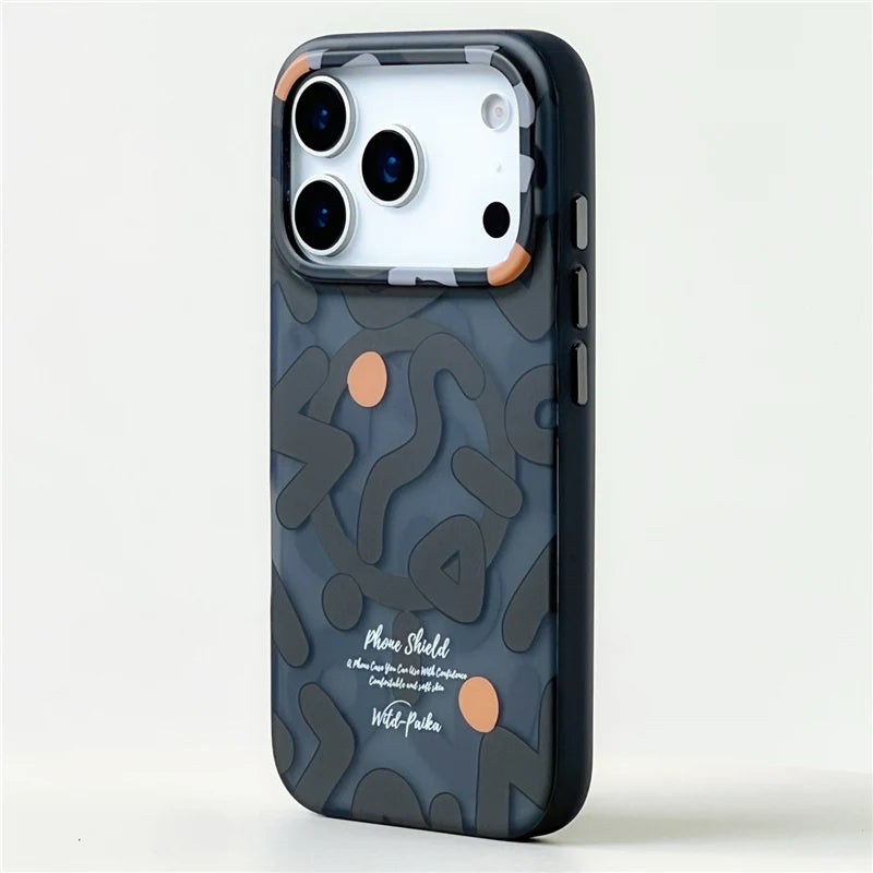 Graffiti MagSafe Wireless Charging Case for iPhone 17 16 15 14 Pro Max