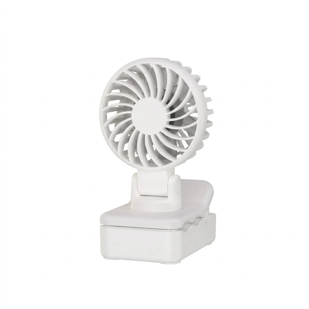 Portable Clip-On Fan UK 1200mAh USB-C Rechargeable Desk Fan
