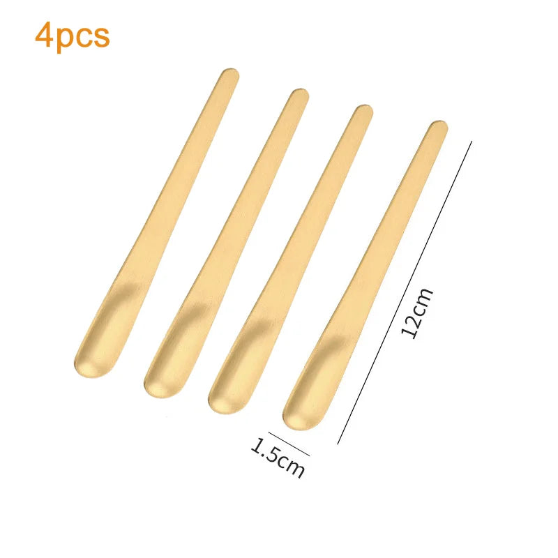 Flat Stainless Steel Coffee Spoon Set Tea Stirrer Dessert Spoons