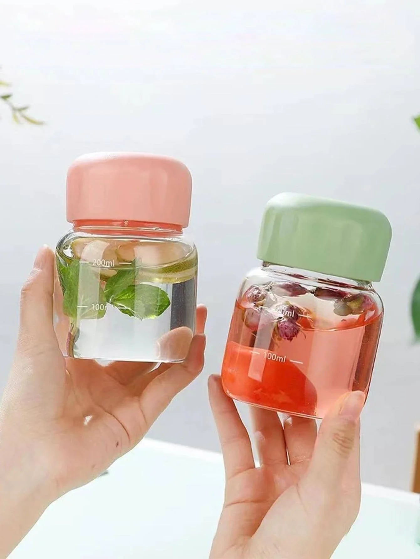 300ml Small Water Bottle Portable Leakproof Plastic Drinking Cup