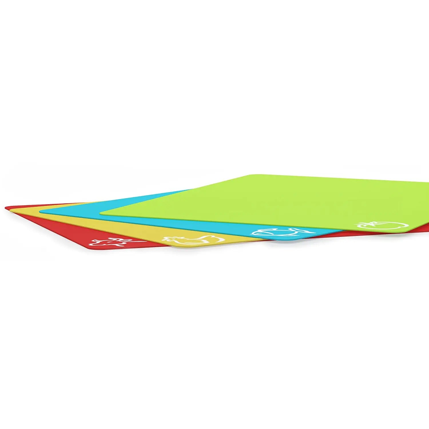 4PCS Flexible Cutting Mats Non-Slip Chopping Boards