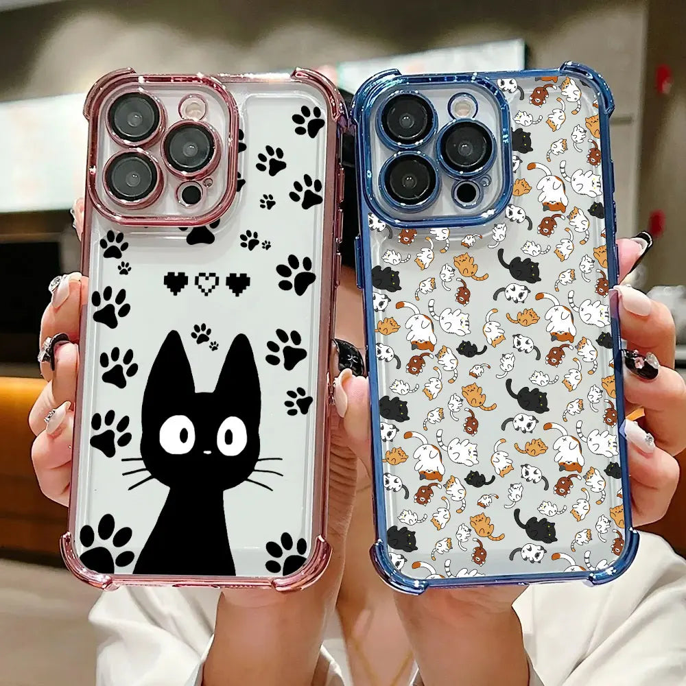 Cute Cartoon Cat Case for Xiaomi 14 15 15T 17T Pro Poco F5 F7 F8 X7