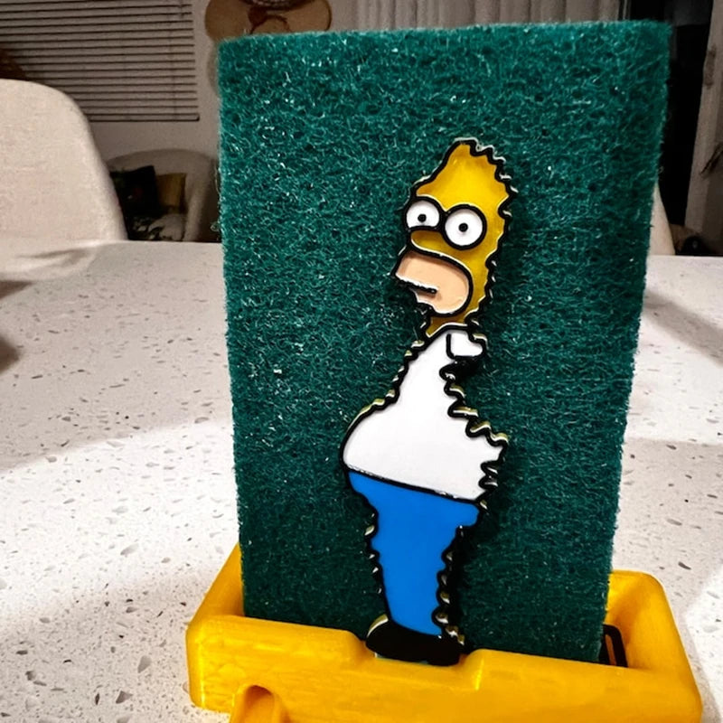 Funny Sponge Holder Cartoon Kitchen Sink Drain Rack Organizer Secondary image