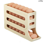 4 Layer Rolling Egg Dispenser Fridge Organizer