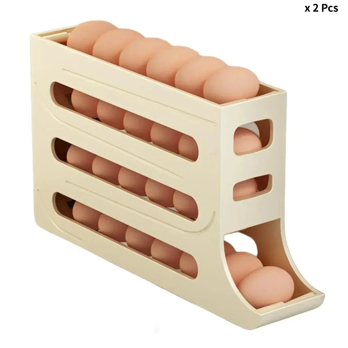 4 Layer Rolling Egg Dispenser Fridge Organizer