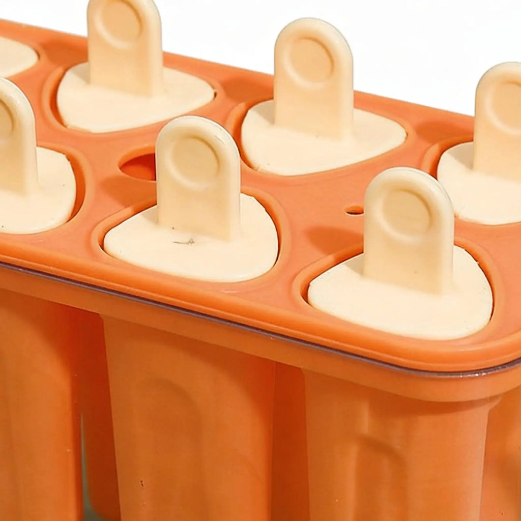 8 Grid Silicone Ice Pop Mold – Reusable DIY Ice Lolly Maker Tray