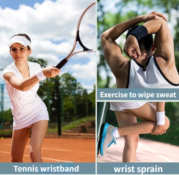 Cotton Sport Sweat Wristband for Gym Running Wrist Support Wrap