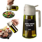 2-in-1 Olive Oil Sprayer Bottle Spray & Pour 470ML Glass Dispenser