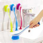 Pot Cleaning Brush Suction Cup Sink Scrubber