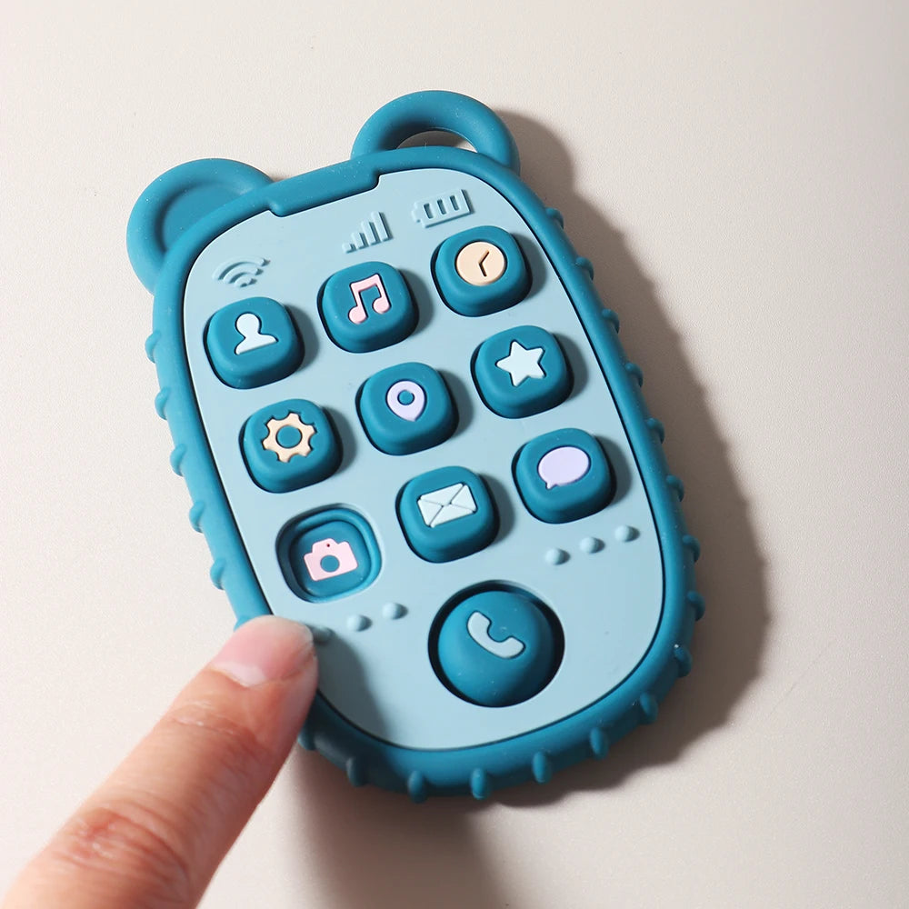 Baby Phone Teether Silicone Sensory Toy for Infants