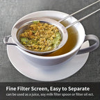 3PCS Fine Mesh Strainer Set Flour Sifter