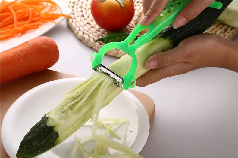 Vegetable Cutter & Carrot Grater – Handheld Kitchen Peeler & Slicer Tool
