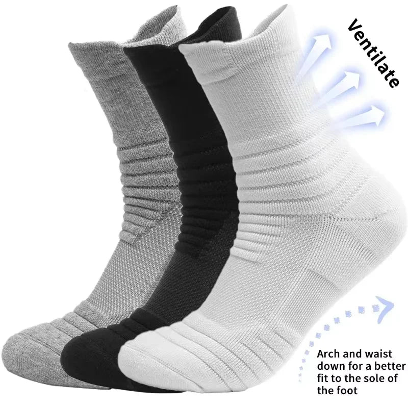10 Pairs Men's Bamboo Fiber Socks Breathable Cotton Sports & Business Sox