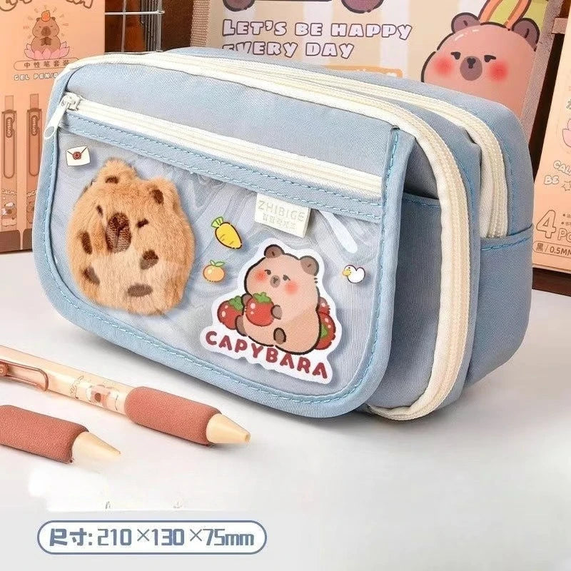 Kapibara Pencil Case Cute Stationery Box for School Students