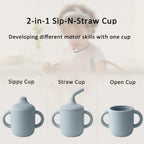 Baby Silicone Straw Cup Snack Container BPA Free