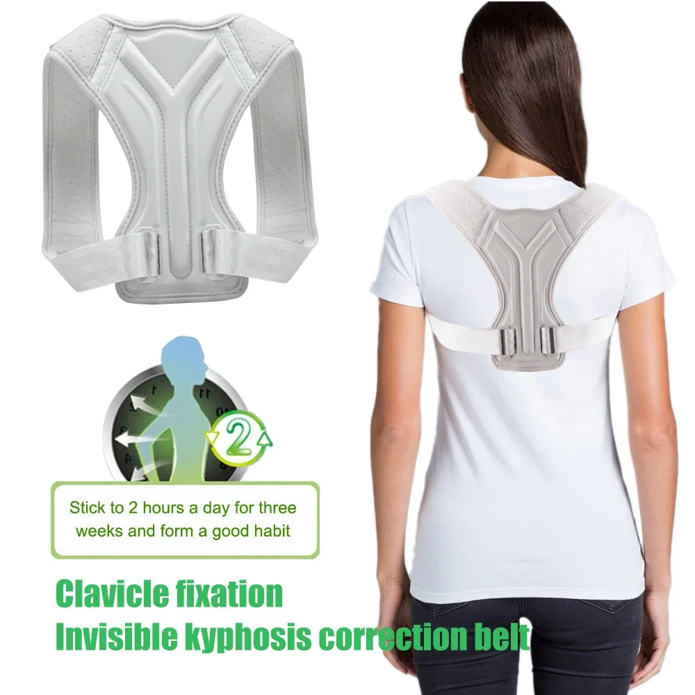 Back Posture Corrector Belt Brace Shoulder Support Spine Align