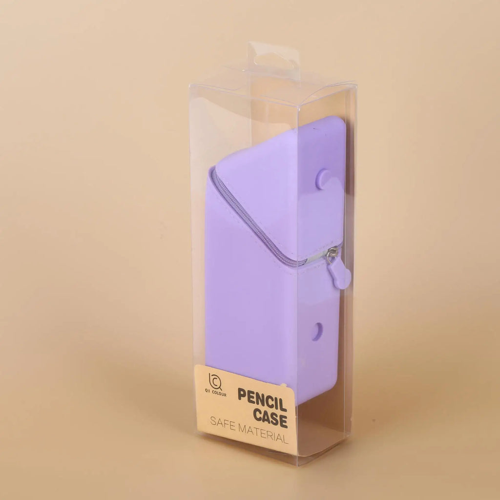 Silicone Pencil Case Large Capacity Gradient Stationery Organizer