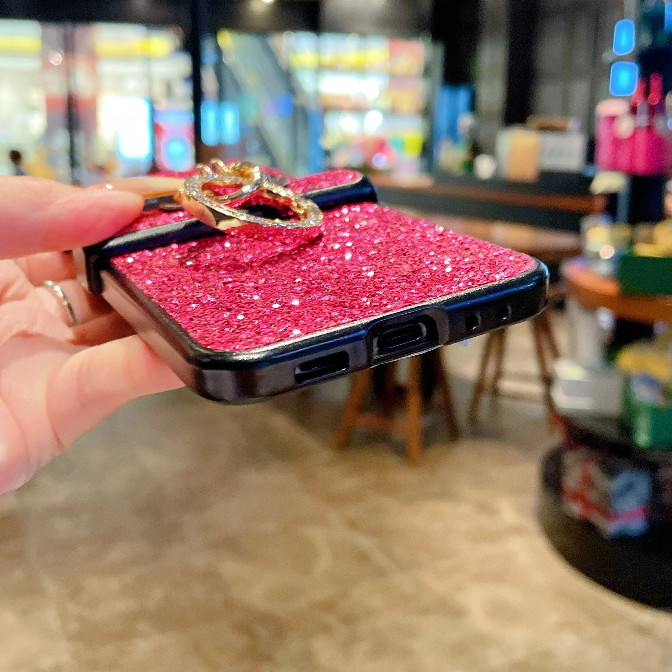 Luxury Glitter Ring Holder Case for Motorola Razr 70 60 50 Ultra