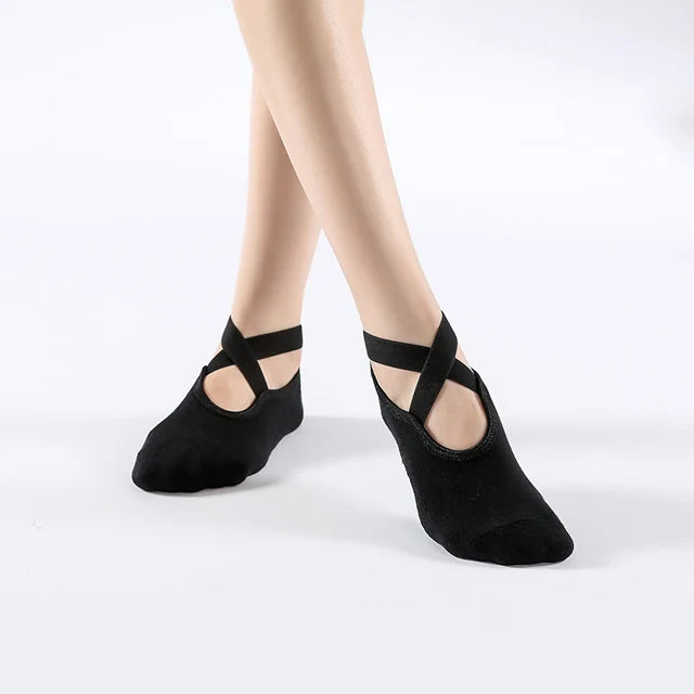 Women Non Slip Yoga Grip Socks Pilates Ballet Dance Cotton Sport
