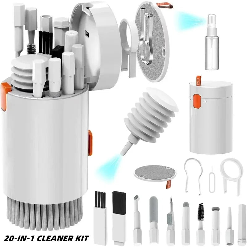 20 in 1 Multi-Functional Cleaning Tool Kit Brush Pen for Keyboard Camera Laptop