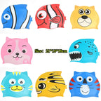 Cartoon Clownfish Kids Silicone Swimming Cap Waterproof Swim Hat