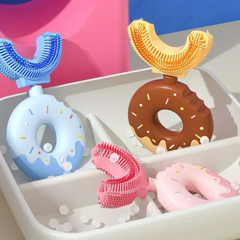 360° U Shape Baby Toothbrush Soft Silicone Infant Teether Brush