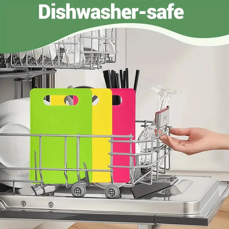 3PCS Plastic Cutting Boards BPA-Free Non-Slip