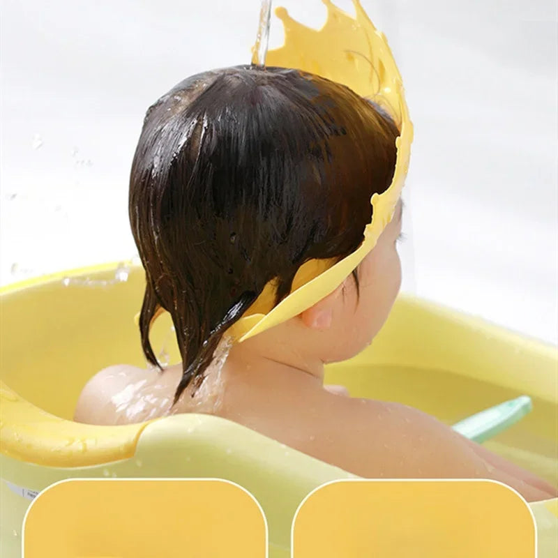 Silicone Baby Shampoo Hat Waterproof Eye & Ear Protection