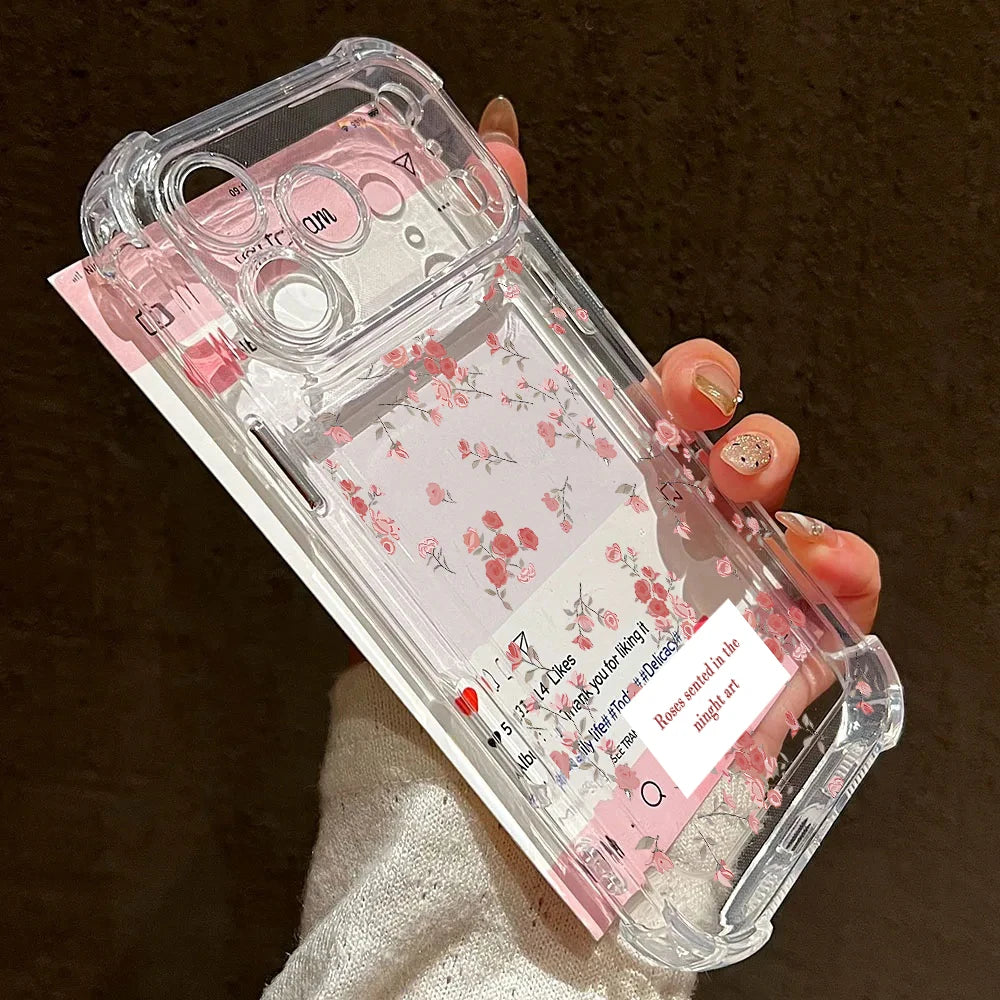 Floral Clear Shockproof Case for Motorola Edge 70 60 Fusion & Moto G