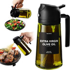 2-in-1 Olive Oil Sprayer Bottle Spray & Pour 470ML Glass Dispenser