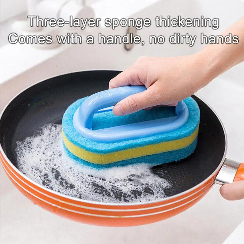 Sponge Cleaning Brush Kitchen & Bathroom Scrubber