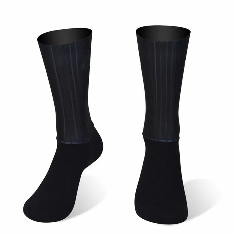 Aero Cycling Socks Men Anti-Slip Silicone Breathable Summer Bike Socks