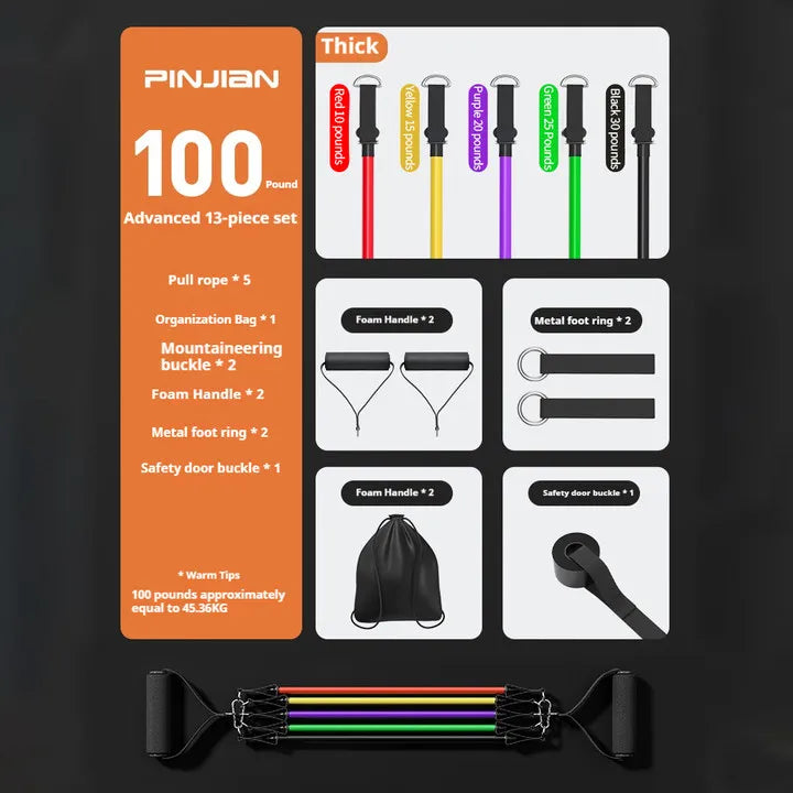 Pull Rope Resistance Bands Set Chest Expander Home Workout Gym
