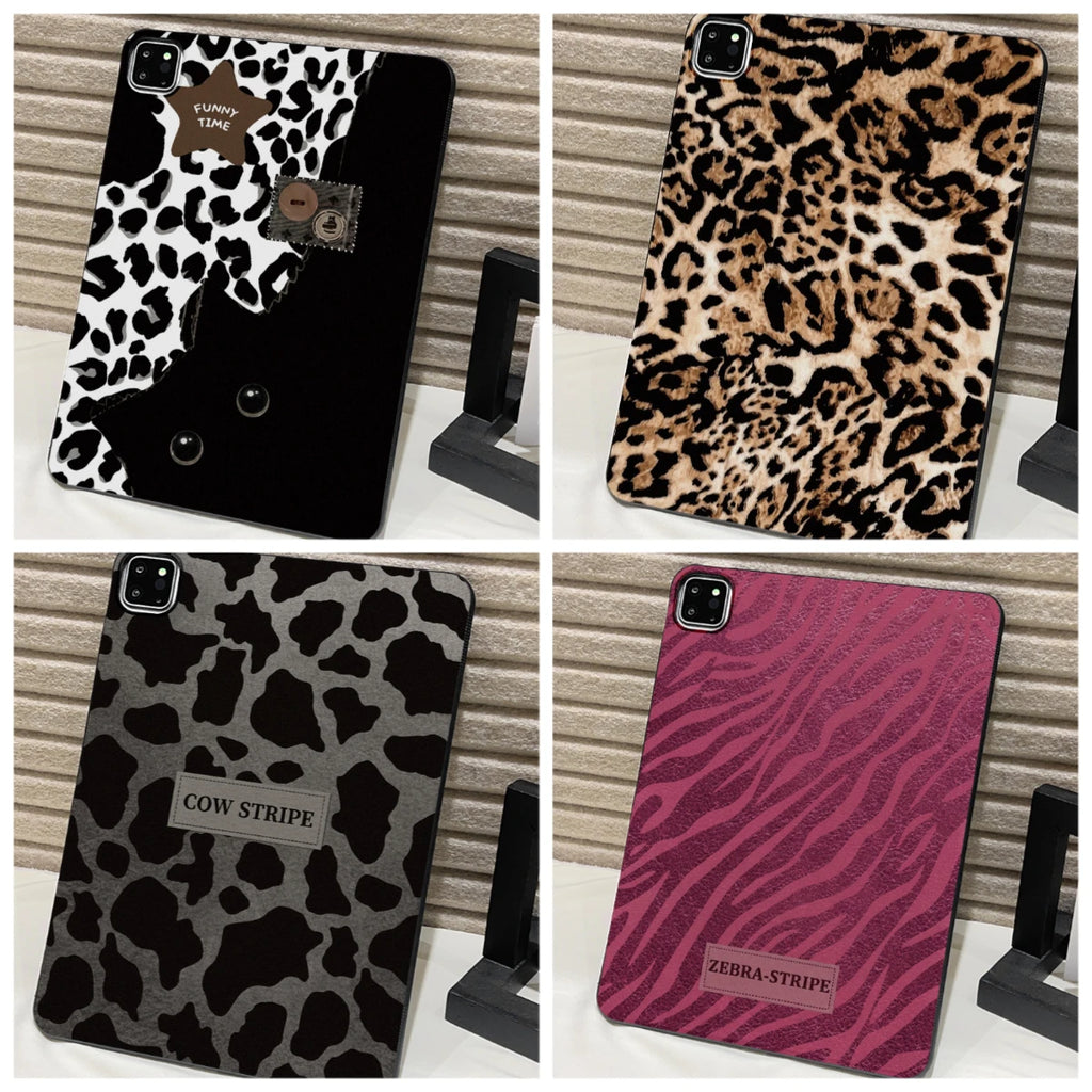 Classic Leopard & Cow Print iPad Case for Air 11 13 Pro & Mini Cover