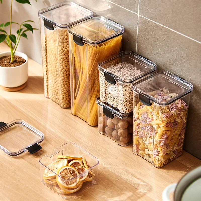 Large Airtight Grain Storage Container Set Kitchen Food Storage Jars
