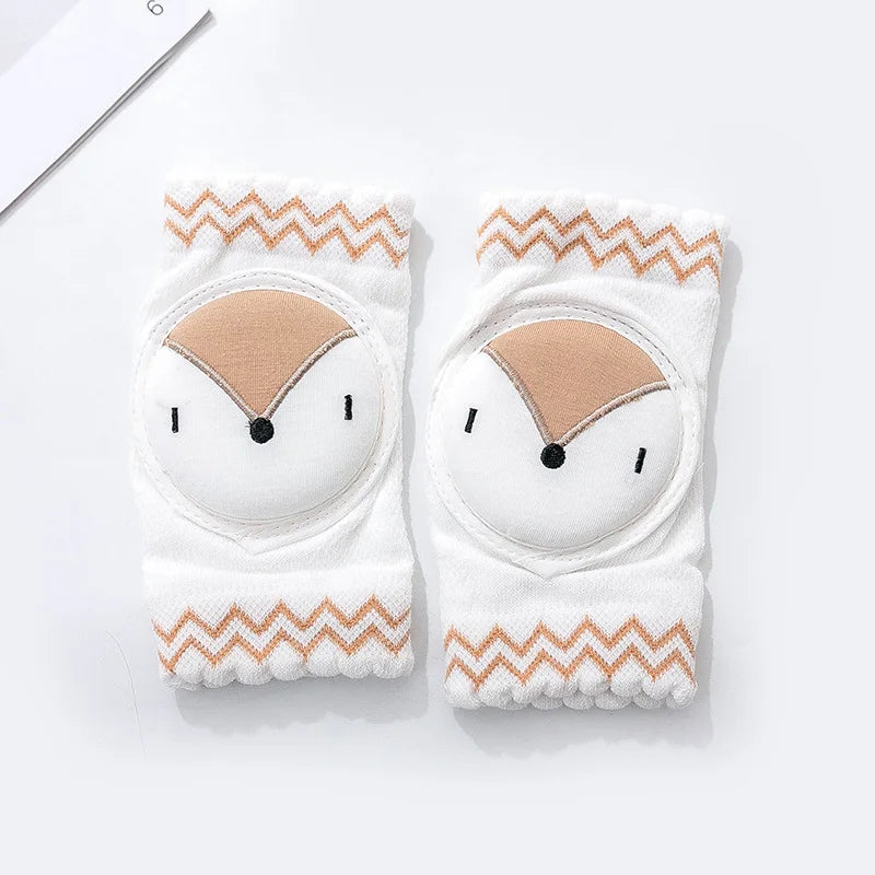 Cartoon Baby Knee Pads Summer Mesh Crawling Protection (0–3Y)