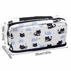 Multi-Layer Pen Bag Foldable Drawstring Pencil Case Organizer