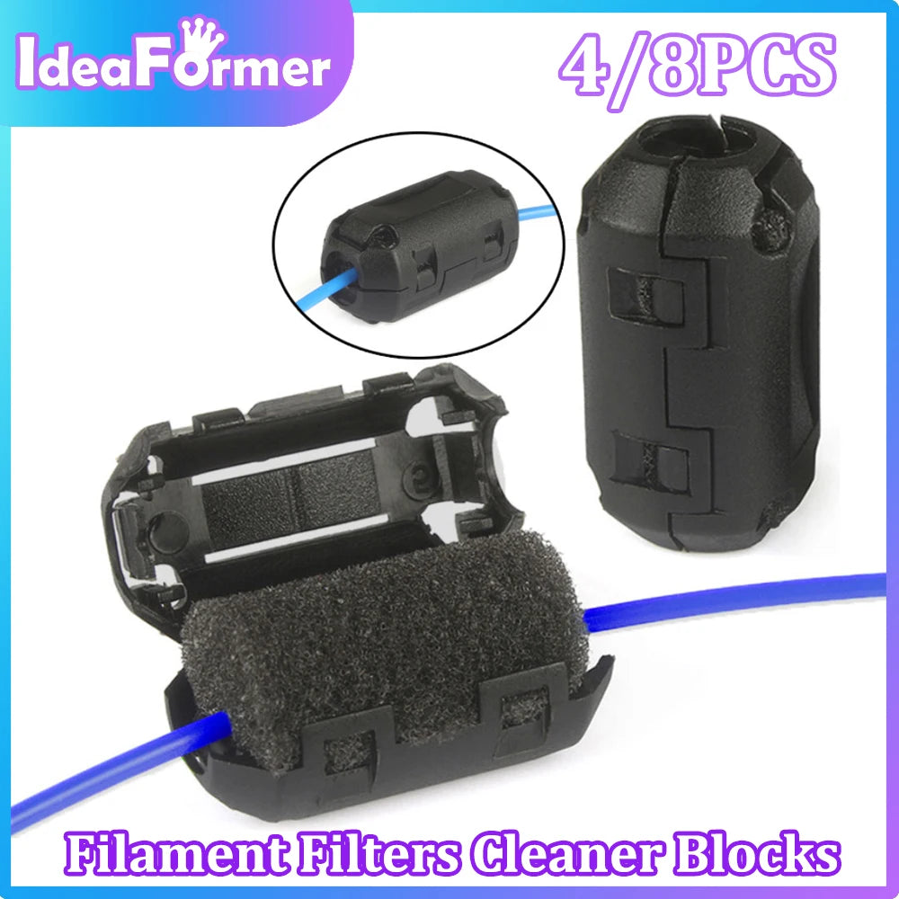 4/8pcs 3D Printer Parts PLA ABS TPU PETG Filament Filters Cleaner Dust Removal Anti-static Wiped Off Debris Nozzle for Ender 3