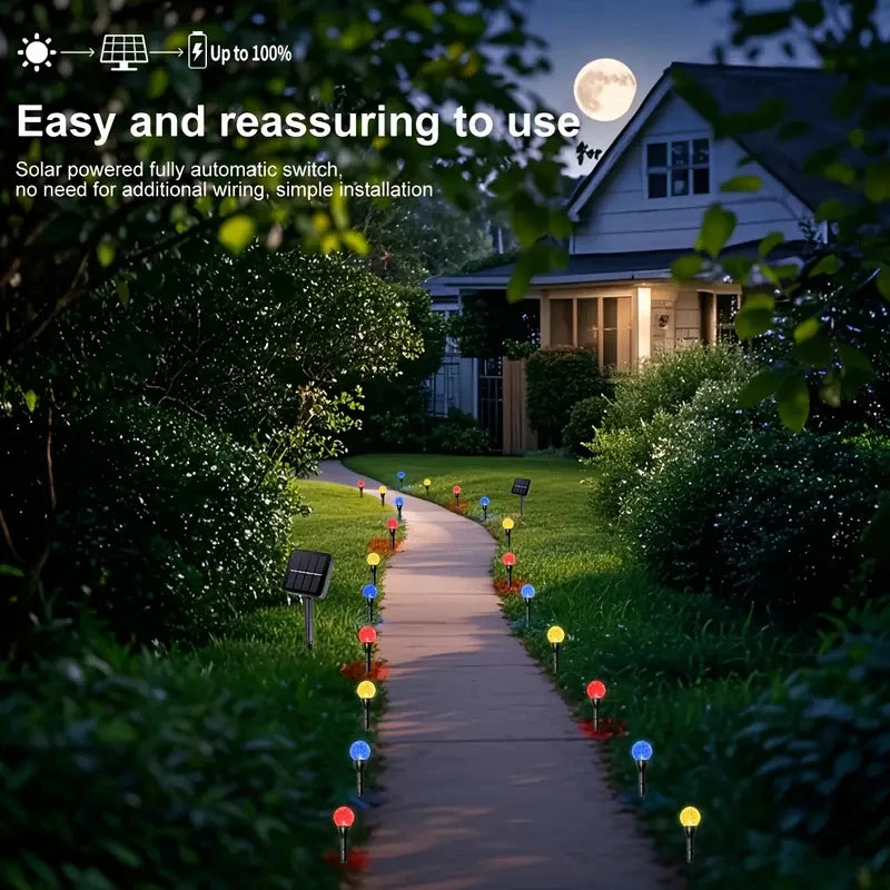 30 LED Solar Bubble Ball String Lights for Garden Patio Decor