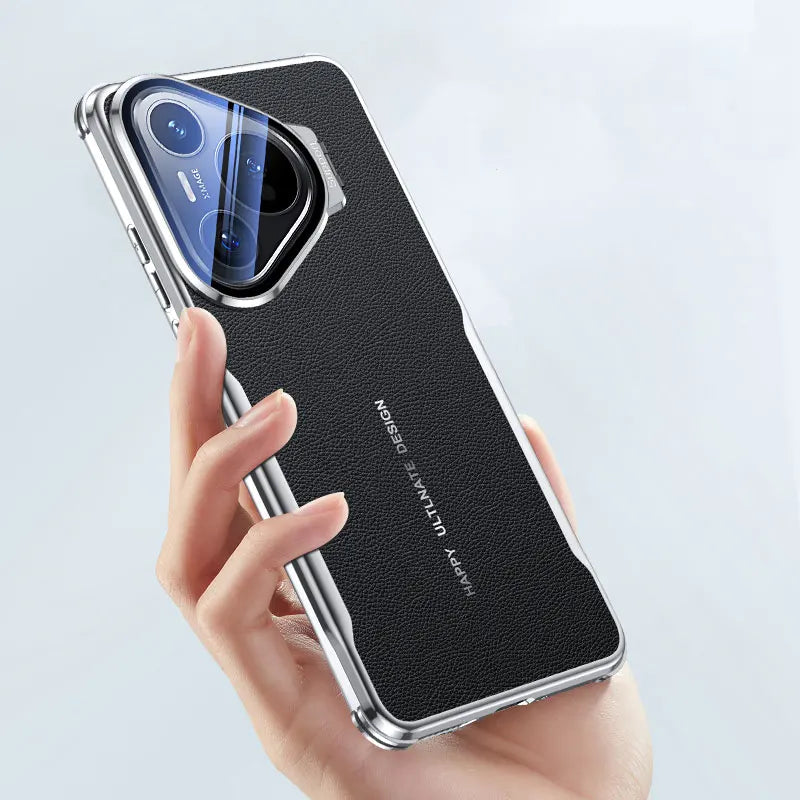 Leather Plated Metal Lens Holder Case for Huawei Pura 80 70 Pro Ultra Secondary image